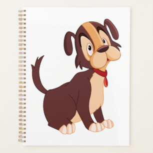 Chiot Brun Assis Chien Sucré Heureux