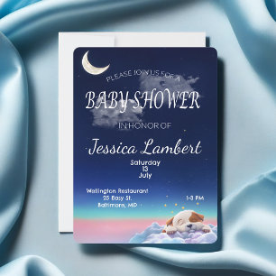 Chiot Dans Le Baby shower Des Nuages Invitation