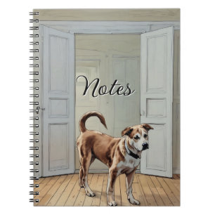 Chiot Dans Le Carnet Photo Spiral De La Porte