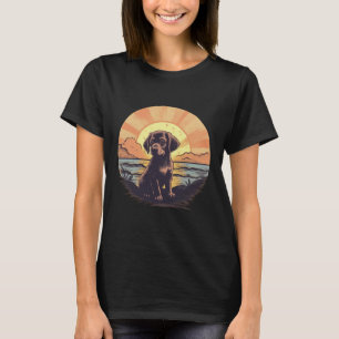 Chiot vintage au T-shirt Sunset