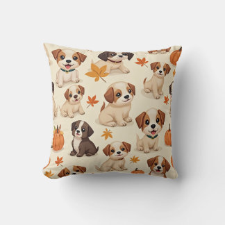 Chiots adorables Thanksgiving Coussin