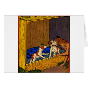 Chiots d'art pour enfants des années 1930 et maman