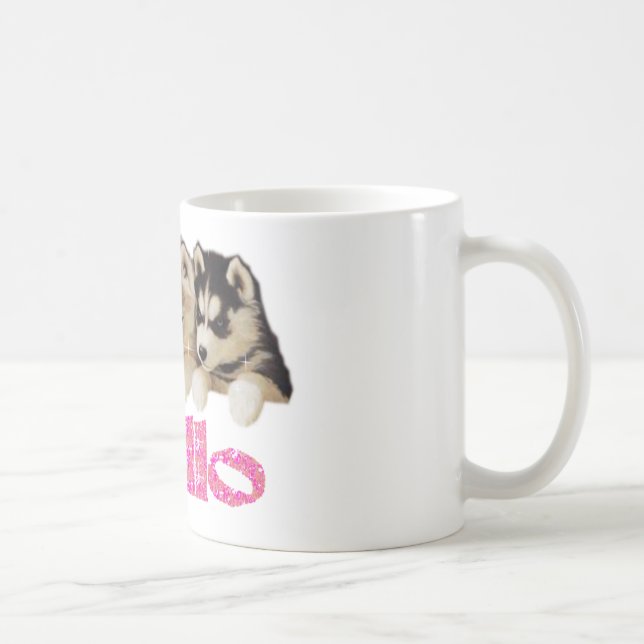 CHIOTS DE CHIEN DE TRAÎNEAU SIBÉRIEN DE TASSE DE (Droite)