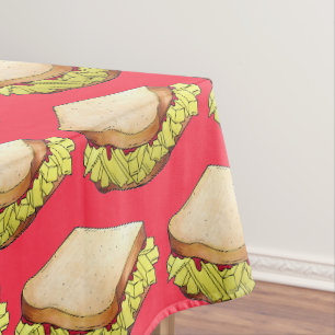 Chip Butty UK British English Food Sandwich Tischdecke