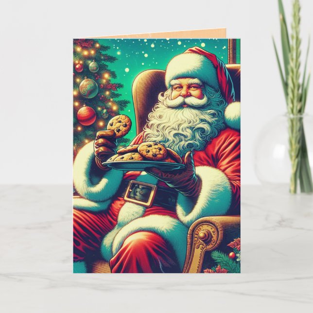Chip-Cookies von Santa Chocolate | Weihnachten Karte (Vorderseite)