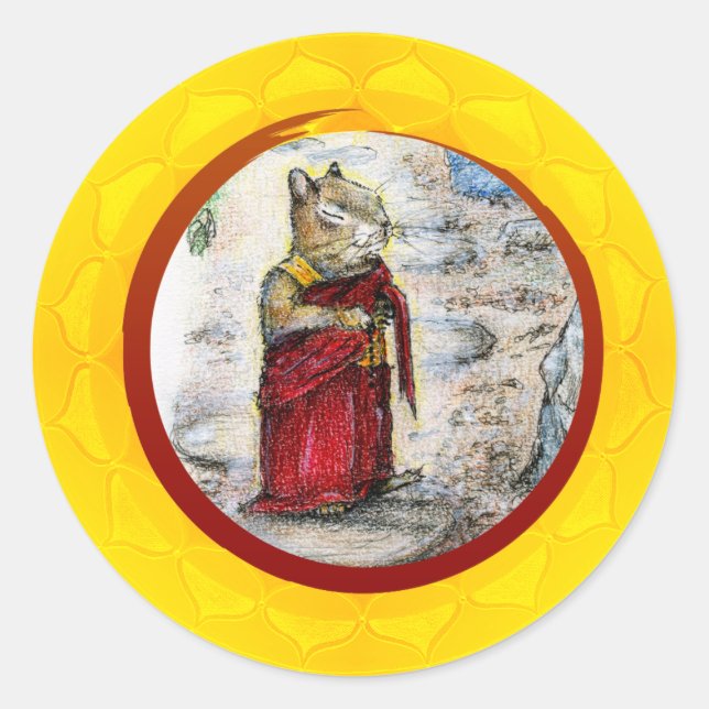 CHIP DAS MOND RUNDER AUFKLEBER (Vorderseite)
