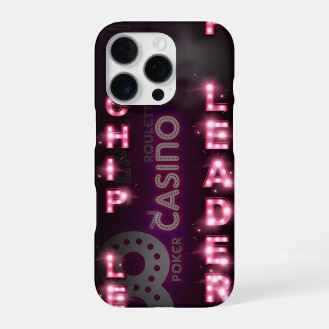 Chip Leader Casino Lichter iPhone 16 Pro Hülle (Rückseite)