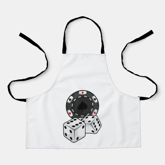 Chip & Würfel für Poker Schürze (Vorderseite)