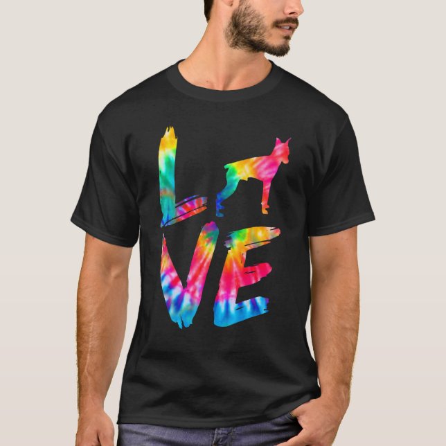 Chipin Gefärbte Krawatte Liebe Dog Mama Vater T-Shirt (Vorderseite)