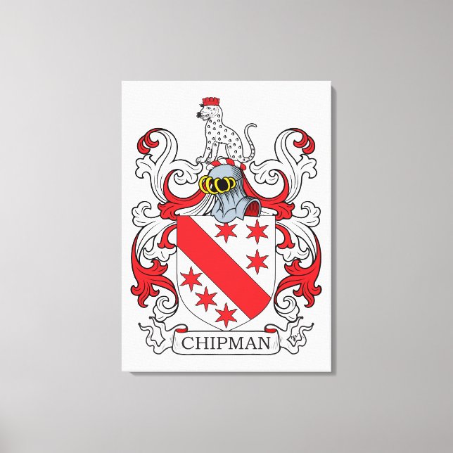 Chipman Familienwappen Leinwanddruck (Vorderseite)