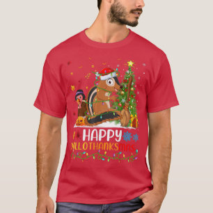 Chipmunk Animal Lover Funny Happy Chipmunk HalloTh T-Shirt