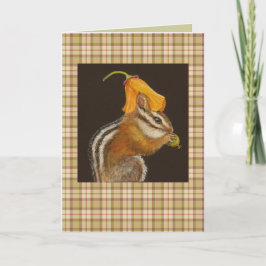 Chipmunk auf karierter Karte