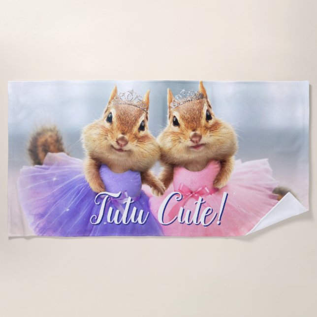 Chipmunk Ballerina Duo Strandtuch (Vorderseite)