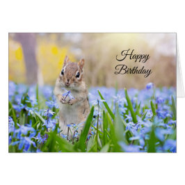 Chipmunk Birthday Card