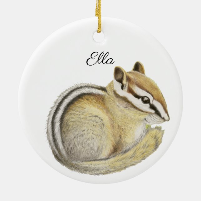 Chipmunk Ceramic Ornament (Hinten)