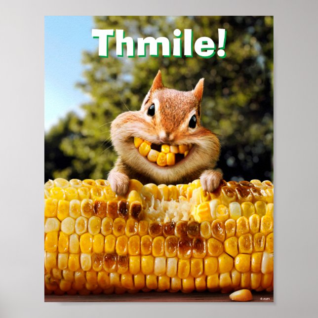 Chipmunk Eating Corn Poster (Vorne)