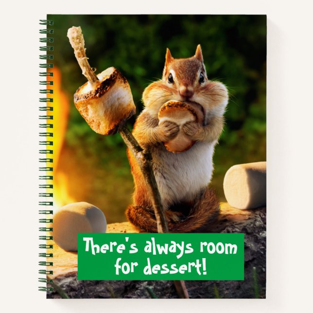 Chipmunk Eating Marshmallow Notizbuch (Vorderseite)
