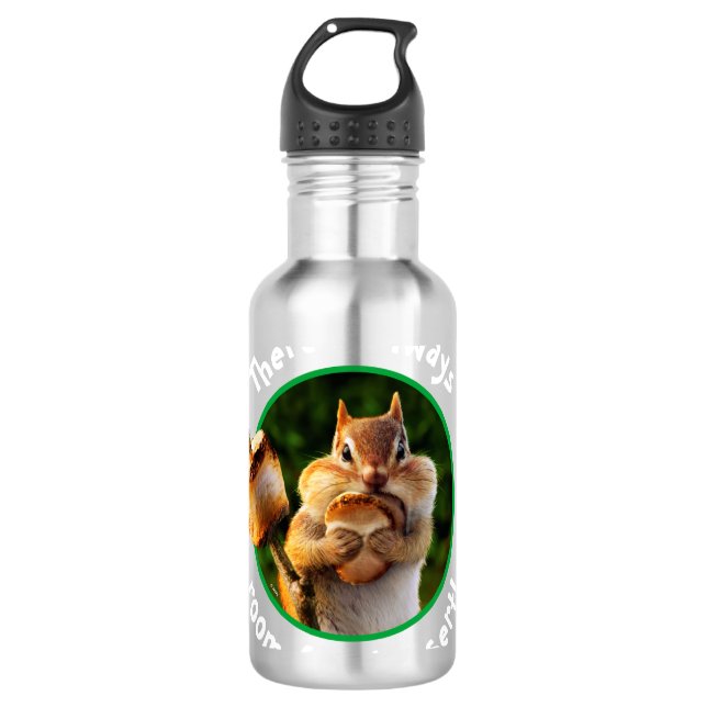 Chipmunk Ess Marshmallow Edelstahlflasche (Vorderseite)