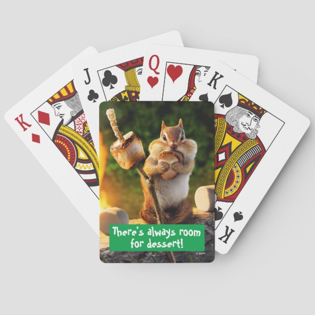 Chipmunk Ess Marshmallow Spielkarten (Rückseite)