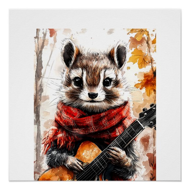 Chipmunk Guitar Melody Poster (Vorderseite)