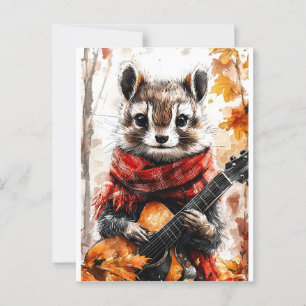 Chipmunk Guitar Melody Postkarte