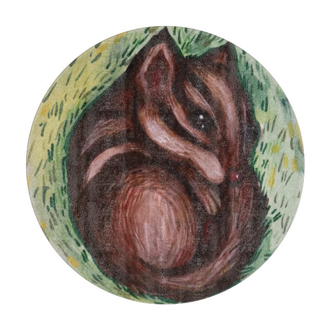 Chipmunk im Frühjahr Schneidebrett (Vorderseite)