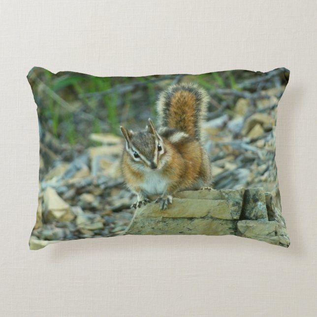 Chipmunk im Glacier-Nationalpark Dekokissen (Vorderseite)