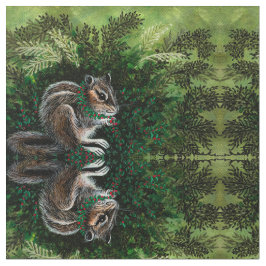 Chipmunk im Mosswald Stoff