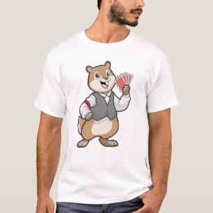 Chipmunk im Poker mit Poker-Karten T-Shirt