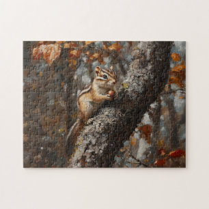 Chipmunk in einer Ölgemälde