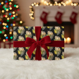 Chipmunk in Niedlichen Kartonblättern Geschenkpapier Set