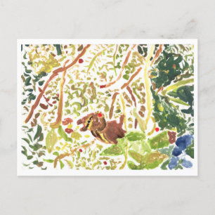 Chipmunk isst eine Beerenkarte Postkarte
