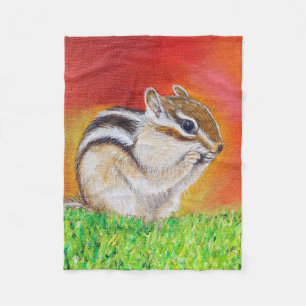 Chipmunk-Malerei Fleecedecke