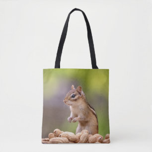 Chipmunk mit Erdnüssen Tasche