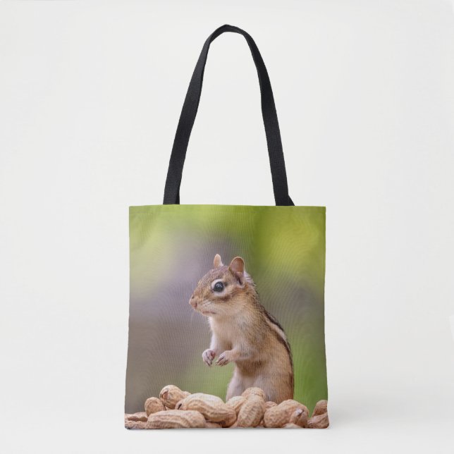 Chipmunk mit Erdnüssen Tasche (Vorderseite)