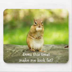 Chipmunk mit Leckerei Mousepad