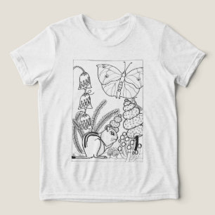 Chipmunk mit Motordfärbung Tri-Blend Shirt