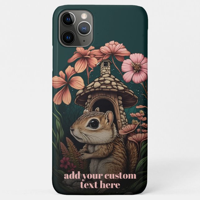 Chipmunk-Mushroom-Wildblume - kundenspezifisch Case-Mate iPhone Hülle (Rückseite)