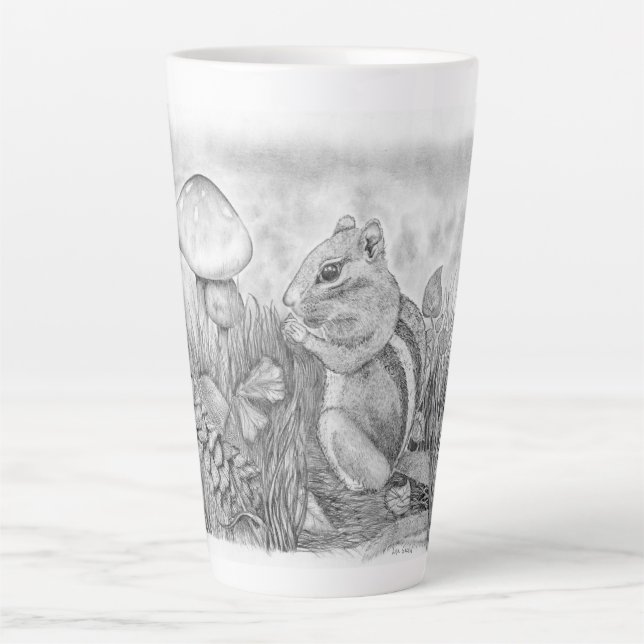 Chipmunk Nibbling Milchtasse (Vorderseite)