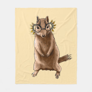 Chipmunk Niedlich Rodent Animal Hippie Fleecedecke