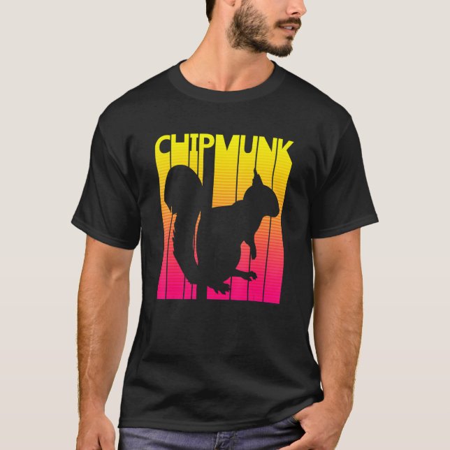 Chipmunk-Retro-Kostüm T-Shirt (Vorderseite)