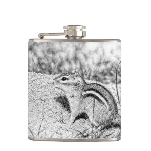Chipmunk Sketch Flachmann