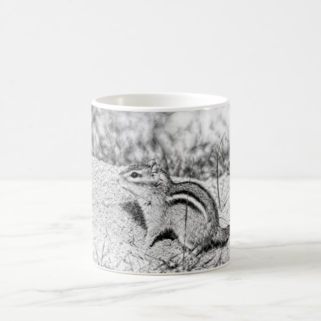 Chipmunk Sketch Kaffeetasse (Mittel)