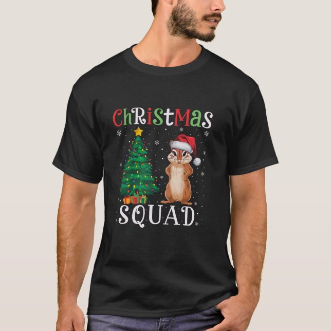 Chipmunk Squad Boys Girls Kinder Weihnachtsbaum Li T-Shirt (Vorderseite)