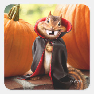 Chipmunk Vampire Quadratischer Aufkleber