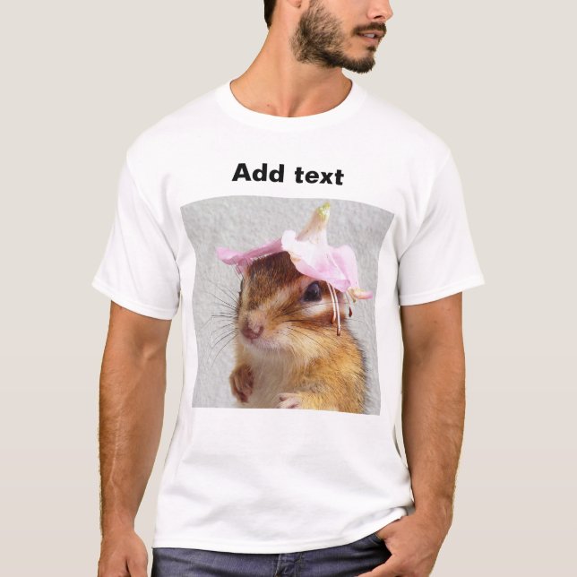 Chipmunk wears flower hat T-Shirt (Vorderseite)