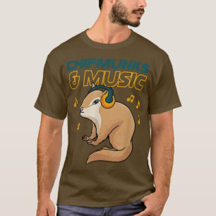 Chipmunker und Musiknoten Musiker Clef Eichhörnche T-Shirt