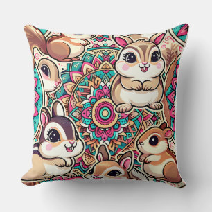 "Chipmunks & Cottontails" Kissen