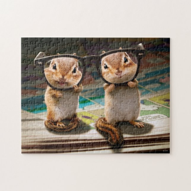 Chipmunks in Reading Glasses (Horizontal)
