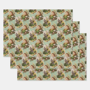Chipmunks und Vögel Geschenkpapier Set